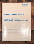 Ampex PR-10 CL-10 Recorder / Reproducer Service Manual *original*. Fixed Price $59.97.