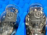 Two Philco Type 45 Vacuum Tubes / Rare Inverted Bell Cup Getter 1934 Etched. Fixed Price $299.00.