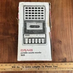 Craig 2635 Portable Cassette Recorder W/ac Adapter Works Original Box Manual. Fixed Price $23.24.