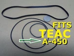 Kit Fits Teac A-450 A450 (4 New Belts). Fixed Price $16.45.