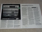 Harman Kardon 1981 System Ad, HK770 Amp, HK725 Pre, HK705, HK715 Tuner, Pages. Fixed Price $9.99.