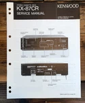 Kenwood KX-87CR Cassette Service Manual *original*. Fixed Price $19.97.