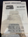 Orig. Sharp RD-667AV1 RD667AV1 Repair & Service Manual *original*. Fixed Price $13.99.