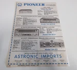 Pioneer Advertisement Amplifiers SA-400, SM-Q300B, SM-B161 And SM-83 1967. Fixed Price $15.69.
