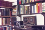 C1970'S Agfachrome 35MM Slide Home Library Reel To Tape Recorder Bookshelf. Fixed Price $19.99.