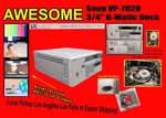 Sony VP-7020 Videocassette Player U-matic 3/4" Iec Mod+drive Belt Replaced Pu. Fixed Price $950.00.