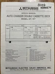 Mitsubishi DT-157 Auto Changer Cassette Deck Original Service Repair Manual. Fixed Price $14.94.