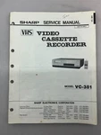 Sharp VC-381 Original Service Manual Free Shipping. Fixed Price $14.00.