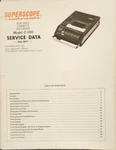 Superscope C-190 Portable Cassette Recorder Service Manual Original. Fixed Price $15.00.