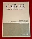 Vintage 1996 Carver AV-705X Original Owner's Manual. Fixed Price $25.00.