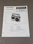 Sanyo Cassette Recorder M2402-4 Service Manual D-6128. Fixed Price $54.95.