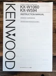 Kenwood KX-W1060 KX-W594 Cassette Owners / User Manual *original*. Fixed Price $19.97.