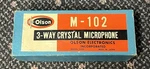 Vintage 1960 Olson M-102 Crystal Pill Microphone With Original Box K. Fixed Price $145.00.
