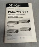 Original Oem Denon PMA-757 PMA-777 Amplifier Owners Manual Free Shipping!. Fixed Price $16.99.