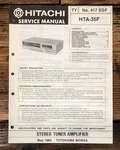 Hitachi HTA-35F Receiver Service Manual *original*. Fixed Price $14.97.