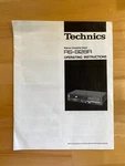 Technics Stereo Cassette Deck RS-928R Operating Instructions. Fixed Price $8.99.