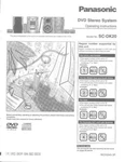 Panasonic SA-DK20 Stereo System Owners Instruction Manual. Fixed Price $22.24.