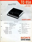 Sony TC-95A Cassette-corder Service Manual. Fixed Price $12.95.
