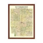 Old Map Of Kosciusko County, 1909 - Vintage Indiana Art. Fixed Price $89.99.