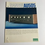 Sansui AU-505 Vintage Stereo Amplifier Specifications Sheet. Fixed Price $42.00.