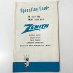 Vintage Zenith Operating Guide Instructions Manual Model A608 Cassette Player. Fixed Price $9.99.