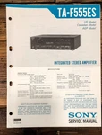 Sony TA-F555ES Amplifier Service Manual *original*. Fixed Price $34.97.