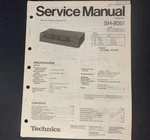 Technics SH-8057 Stereo Graphic Equalizer Original Service Manual 1988. Fixed Price $19.99.