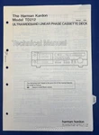 Original Harman Kardon TD212 Cassette Deck Technical - Service Manual. Fixed Price $17.95.
