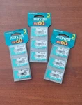 Maxell MC60UR Micro Cassette Tapes. (3) Packs, Minutes Per Tape. New. Fixed Price $29.95.