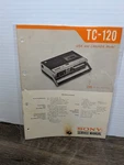 Sony TC-120 Cassette-corder Original Factory Service Guide Manual Paperwork. Fixed Price $11.69.