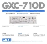 Akai GXC-710D Cassette Deck Owners Instruction Manual. Fixed Price $19.99.