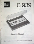 Dual 939 Cassette Deck Tape Recorder Original Service Manual Nov. 1977 Ed.. Fixed Price $20.00.