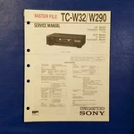 Sony TC-W32 TC-W290 Service Manual Original Paper Oem Repair Guide Usa. Fixed Price $19.96.