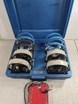 Telex 610-1 & Califone 2924AV Headphones With Board And Blue Box. Fixed Price $45.00.