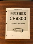Fisher CR-9300 CR9300 Cassette Service Manual *original*. Fixed Price $19.79.