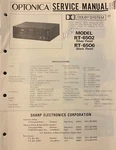 Sharp Optonica Model RT-6502 RT-6506 Cassette Deck Original Service Manual. Fixed Price $14.94.