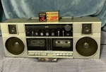 Boom Box Realistic SCR-17 Am/fm Stereo Radio Dubbing Cassette Recorder. Fixed Price $300.00.