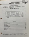 Mitsubishi M-T5100 Auto Changer Cassette Deck Original Service Repair Manual. Fixed Price $14.94.