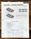 Sharp RD-661 Av -651 Cassette Service Manual *original*. Fixed Price $14.97.