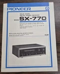 Pioneer SX-770 Receiver Service Manual Oem. Fixed Price $9.15.