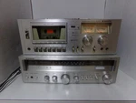 Vintage Sanyo Stereo Receiver 2016 + Cassette Deck RD-5250 Is. Fixed Price $145.00.