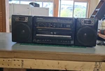Quasar GX500 Vintage Boom Box Stereo Cassette Detachable Speakers Portable. Fixed Price $59.00.