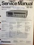Panasonic SE-60 Stereo Radio Cassette Tape Deck Original Repair Manual. Fixed Price $14.94.