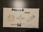 Nos! Karlsson Puzzle Wall Clock Silver Functioning Art Piece Eclectic Design. Fixed Price $85.00.