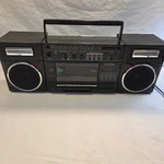 Toshiba RT-7016 Black Boombox Radio Stereo Tested (cassette Not Working) Vtg. Fixed Price $74.99.