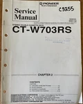 Pioneer CT-W703RS Stereo Double Cassette Deck Original Service Repair Manual. Fixed Price $19.94.