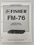 Vtg Original Fisher FM-76 Am/fm Stereo Synth Tuner Service Manual Repair. Fixed Price $14.88.