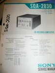 Original Sony SQA-2030 Service Manual Nice!. Fixed Price $25.00.