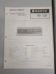 Sanyo Rd S28 Stereo Cassette Tape Deck Service Manual D-5297. Fixed Price $54.95.
