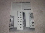 Scott 222B Ad, 1958, Tube Amplifier,article. Fixed Price $9.99.